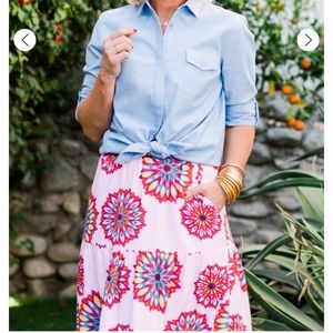 Paradise tiered maxi skirt